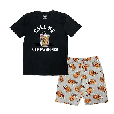 Mad Engine Men's Call Me Old Fashioned 2 Piece Sleepwear Set