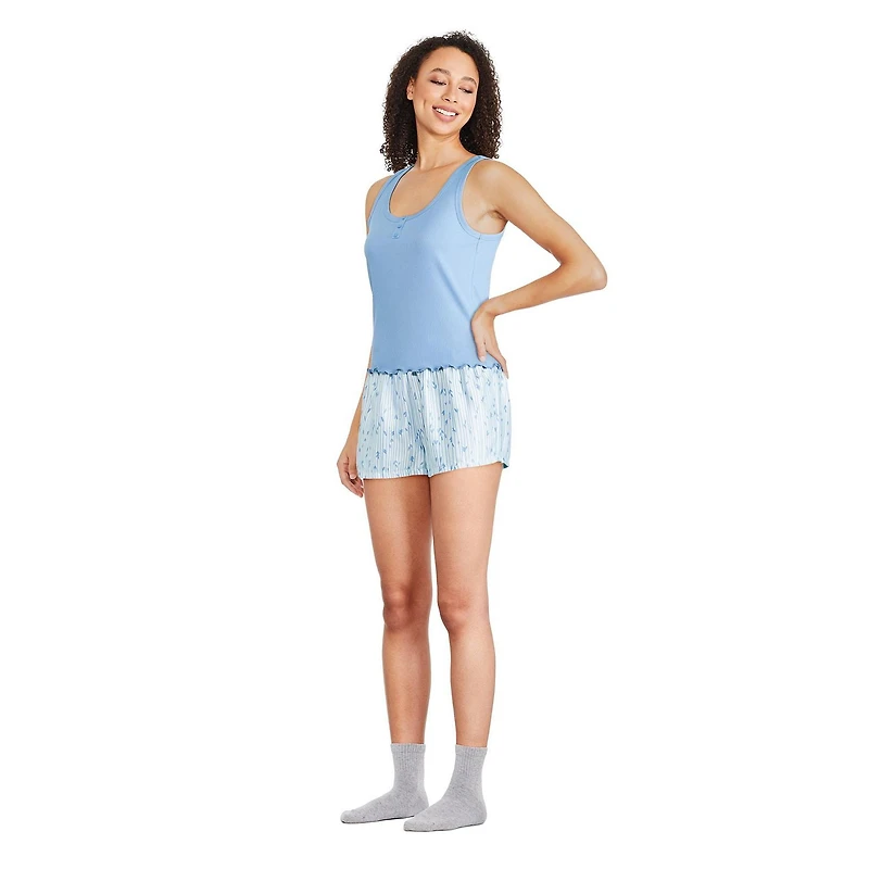 Ensemble 2 pièces avec short en satin George pour femmes