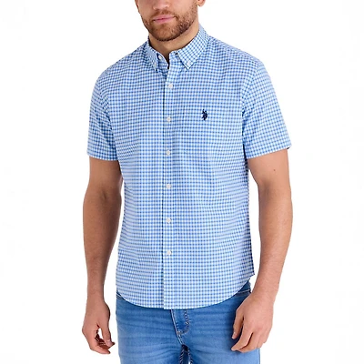 U.S. Polo Assn. Chemise boutonnée à manches courtes pour hommes