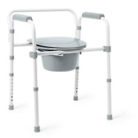 Medline 3-in-1 Elongated Folding Commode