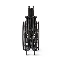 Medline 18" Wide K1 Basic Nylon Wheelchair with Swing-Back Desk-Length Arms and Swing-Away Leg Rests.