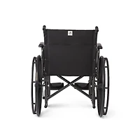 Medline 18" Wide K1 Basic Nylon Wheelchair with Swing-Back Desk-Length Arms and Swing-Away Leg Rests.