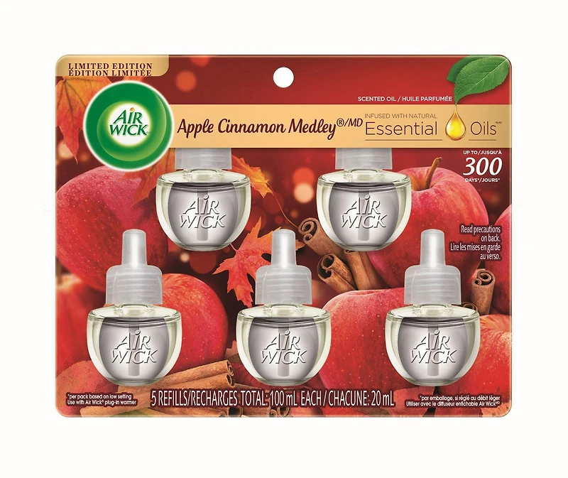 Air Wick Plug-in Air Freshener, Scented Oil Refills, Maui Sweet Mango, 5 Refills, 5 Refills