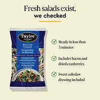 Kit de salade hachée au brocoli croquant Taylor Farms 360 g