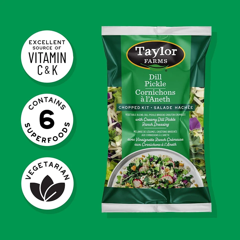 Taylor Farms Dill Pickle Chopped Salad Kit, 333 g