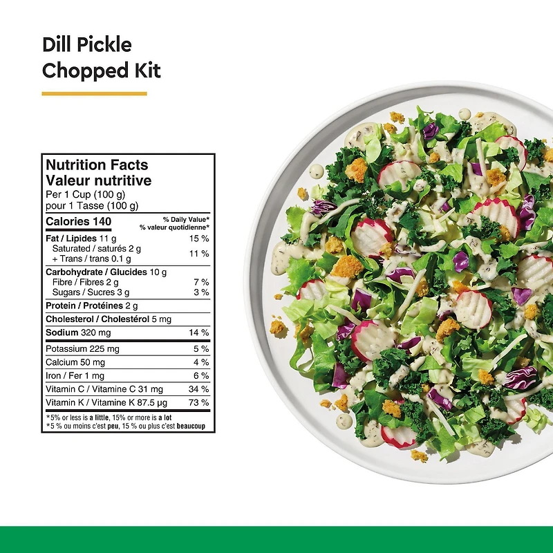 Taylor Farms Dill Pickle Chopped Salad Kit, 333 g