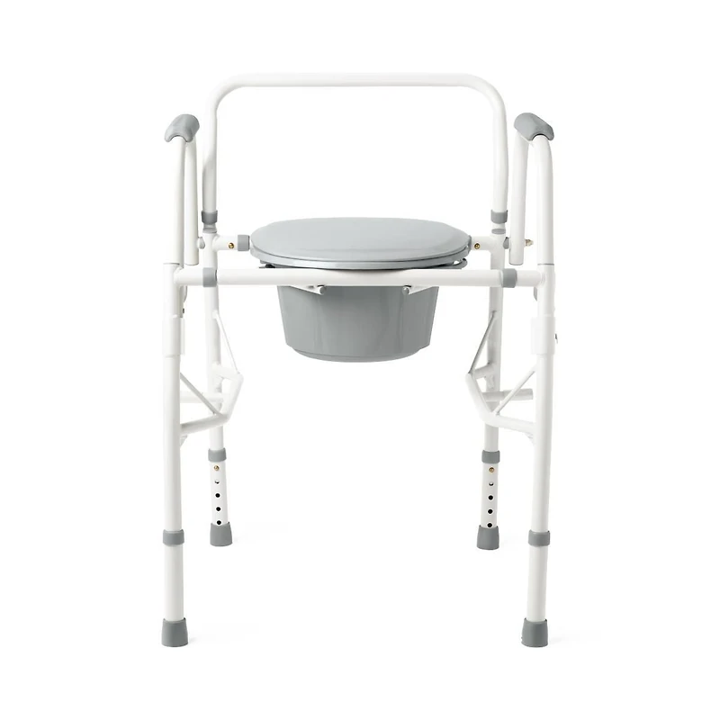 Chaises d'aisance à accoudoirs bas Medline en acier.