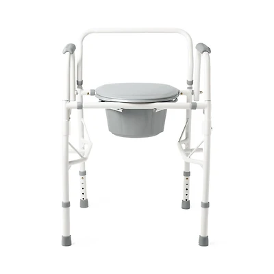Chaises d'aisance à accoudoirs bas Medline en acier.