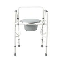 Chaises d'aisance à accoudoirs bas Medline en acier.