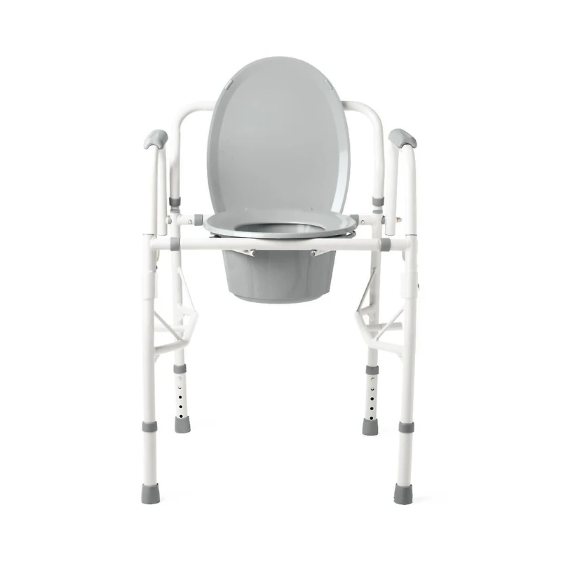 Chaises d'aisance à accoudoirs bas Medline en acier.