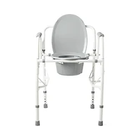Chaises d'aisance à accoudoirs bas Medline en acier.