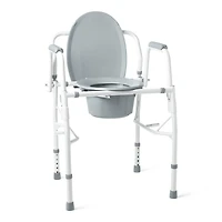 Chaises d'aisance à accoudoirs bas Medline en acier.