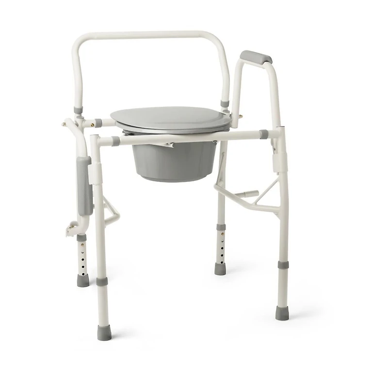 Chaises d'aisance à accoudoirs bas Medline en acier.