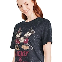 Disney Mickey Mouse T-shirt à manches courtes pour femme tenant la main