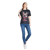 Disney Mickey Mouse Ladies Holding Hands Short Sleeve T-Shirt