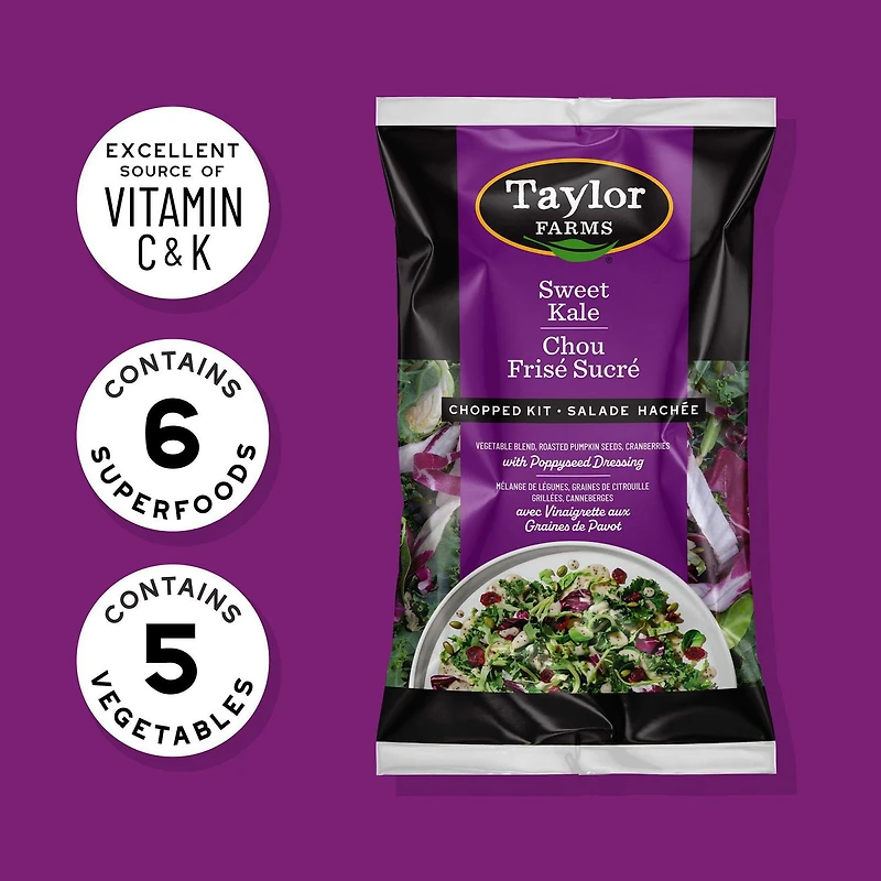Taylor Farms Sweet Kale Chopped Salad Kit, 340 g