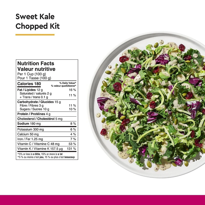 Taylor Farms Sweet Kale Chopped Salad Kit, 340 g