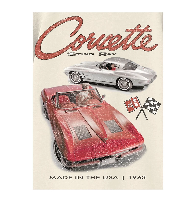 Corvette Boy's Licensed T-Shirt, Sizes XS-XL