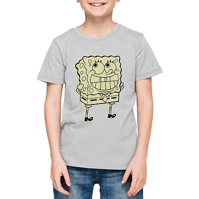 Sponge Bob T-Shirt col rond à manches courtes pour garçon