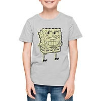 Sponge Bob T-Shirt col rond à manches courtes pour garçon