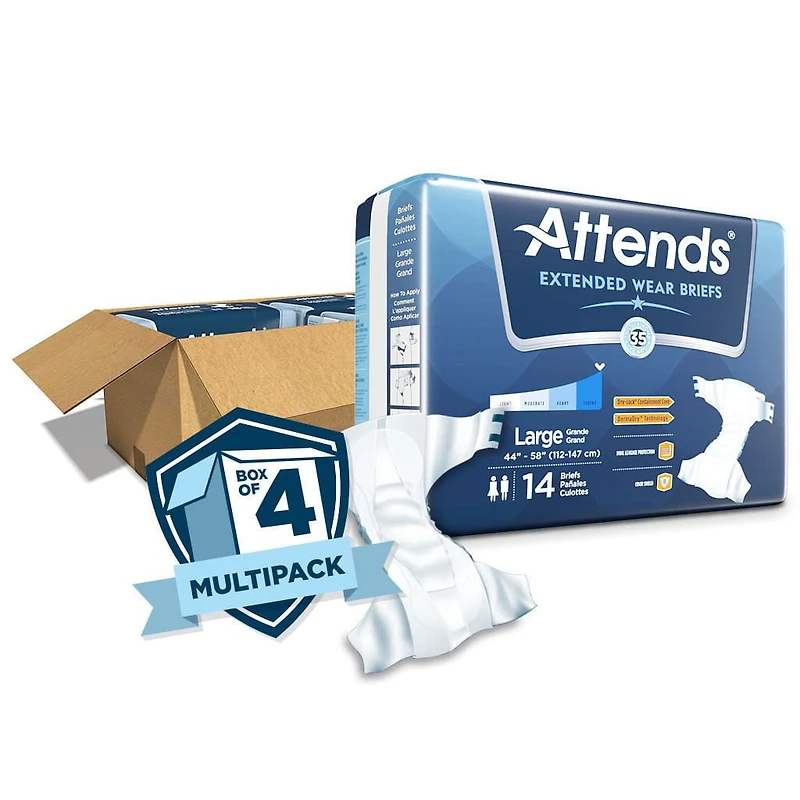 Attends Derma Dry Extended Night Wear Briefs