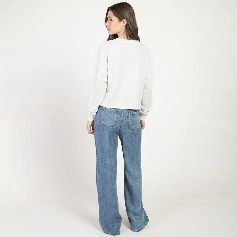 Bloom Girl Long Sleeve Patterned Top, Sizes XS-XL