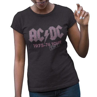 AC/DC Short sleeve, Crew Neck T-Shirt for Ladies