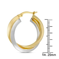 Sono Di Oro 10kt. Gold Over Silver Earrings