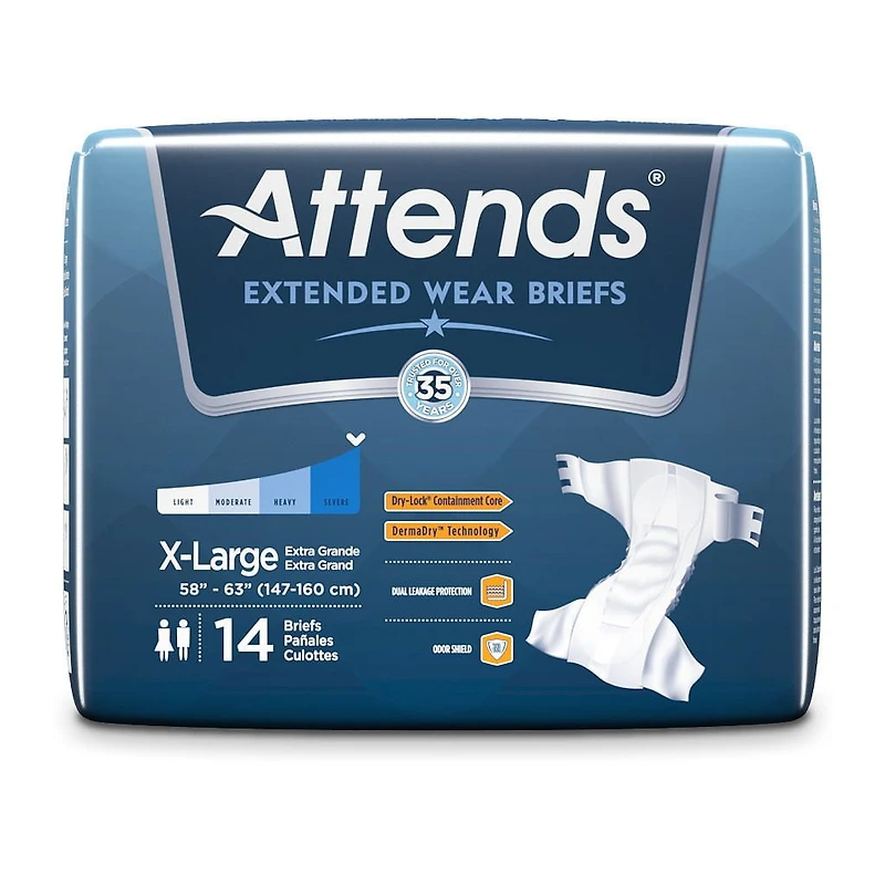 Attends Derma Dry Extended Night Wear Briefs