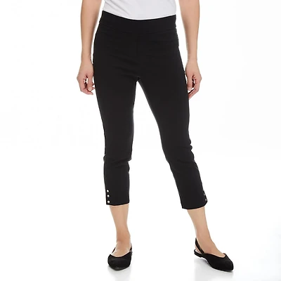 Penmans Women's Pull-On Capri with Buttons