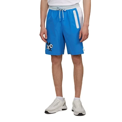 Mexx Men’s Swim Trunks Color Block with Zip Front Pocket.