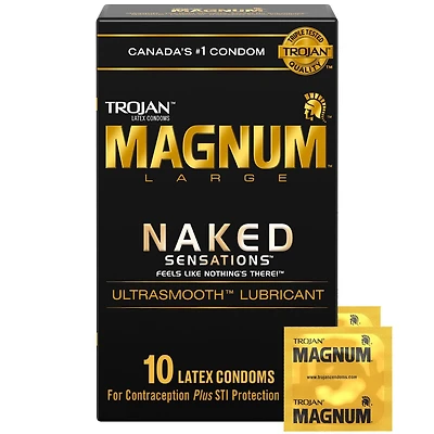 Trojan Magnum Sensations nues condoms lubrifiés ultra nervurés