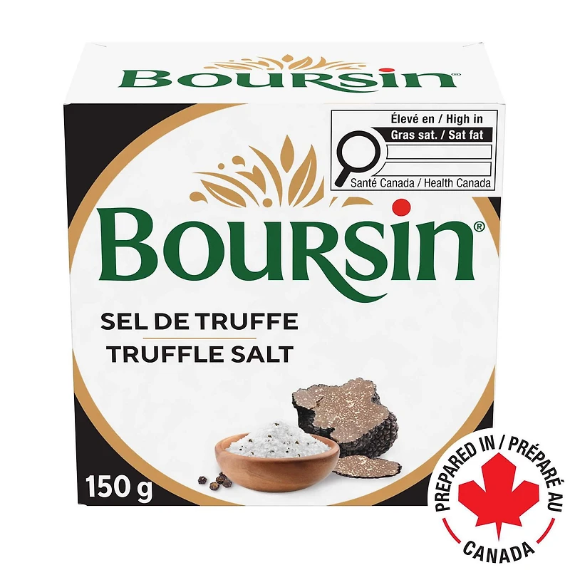 Boursin Truffle Salt & Hint of Black Pepper, Spreadable Cheese 150g