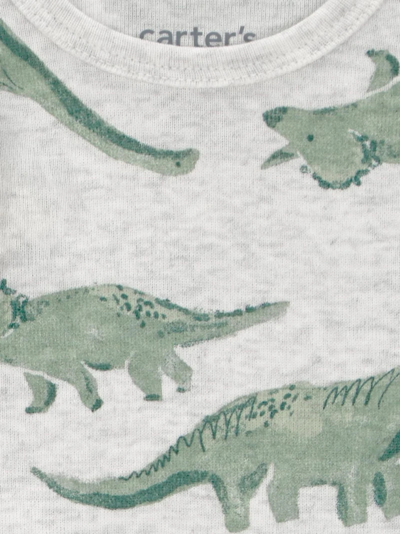 Carter's Child of Mine Infant Boy 3pk Bodysuits Short Sleeve Green Dino