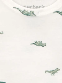Carter's Child of Mine Infant Boy 3pk Bodysuits Short Sleeve Green Dino