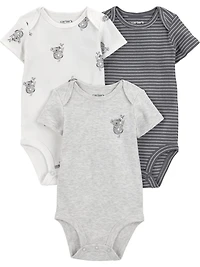 Carter's Child of Mine IB 3PK Bodysuit - Grey Koala