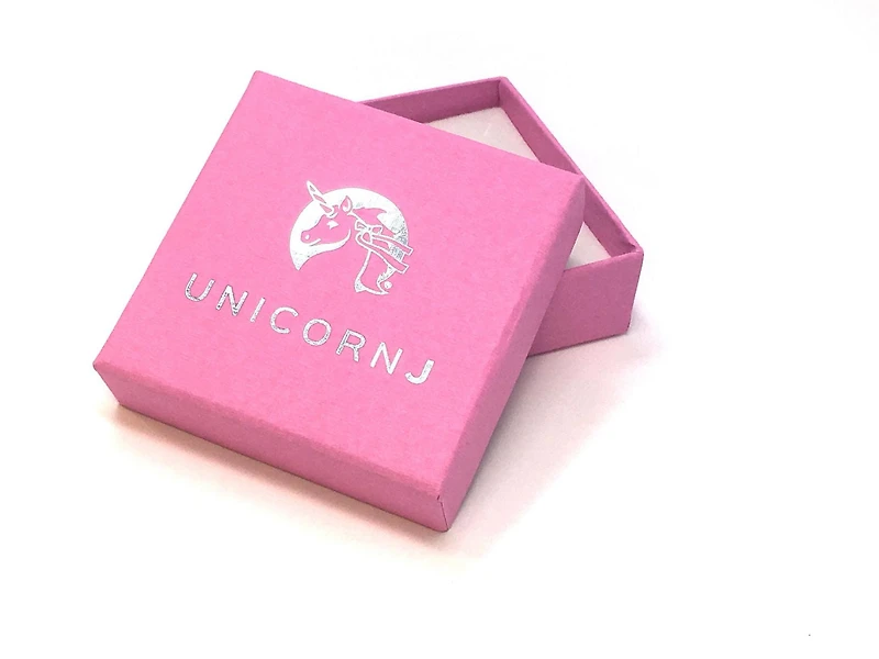 Unicornj Enfants Sterling Argent 925 Rose CZ 6 Pétale Fleur Octobre Naissance Mois Stud Post Boucles D'oreilles Italie