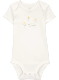 Ensemble 3 pièces pour bébé fille Carter's Child of Mine, motif marguerites vertes.