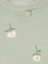 Ensemble 3 pièces pour bébé fille Carter's Child of Mine, motif marguerites vertes.