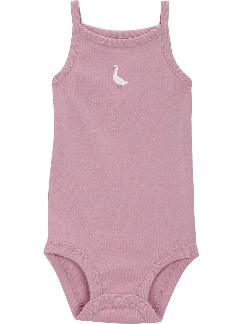 Ensemble 3 pièces pour bébé fille Carter's Child of Mine, motif vichy violet.