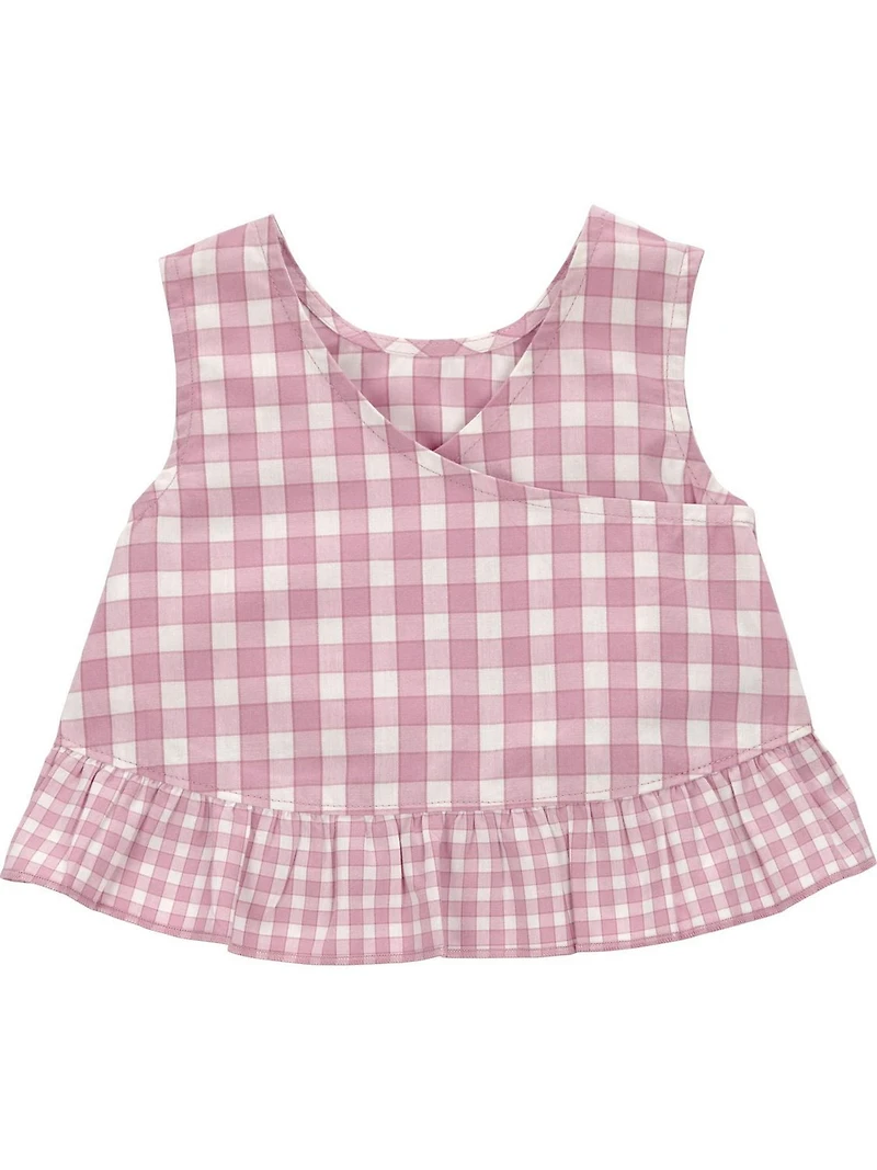 Ensemble 3 pièces pour bébé fille Carter's Child of Mine, motif vichy violet.