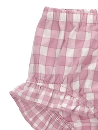 Ensemble 3 pièces pour bébé fille Carter's Child of Mine, motif vichy violet.