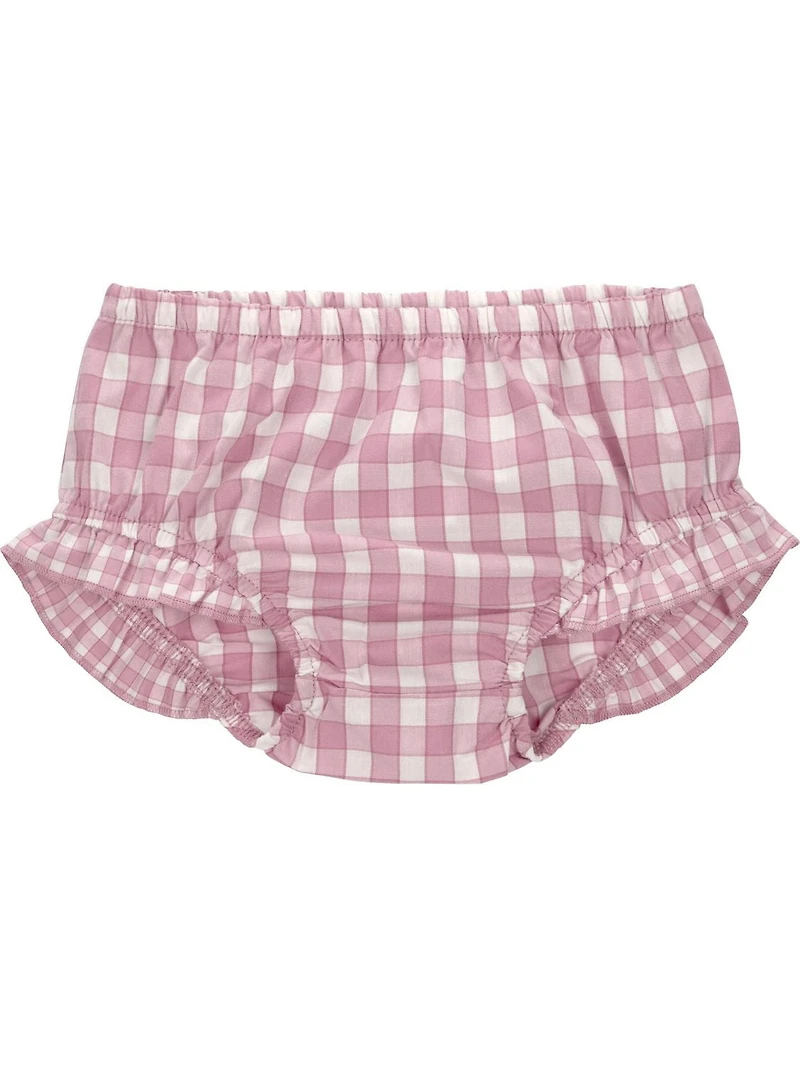Ensemble 3 pièces pour bébé fille Carter's Child of Mine, motif vichy violet.