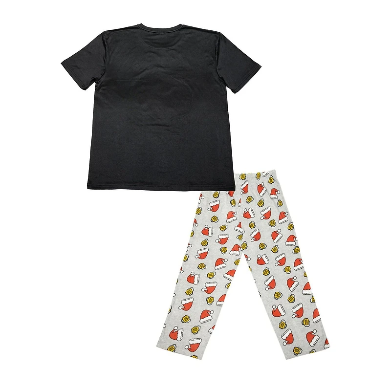 Ensemble de vêtements de nuit 2 pièces Holiday Script pour hommes