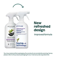 ATTITUDE home+ technology, Bathroom Cleaner Disinfectant 99.99%, Thyme & Lavender, 800 mL
