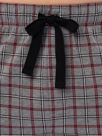 Short de pyjama pour hommes en jersey imprimé, gris et rouge