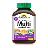 Jamieson multivitamine 100 % complète à croquer, 80 caplets