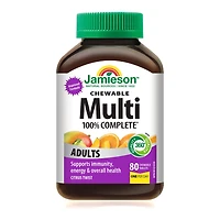 Jamieson multivitamine 100 % complète à croquer, 80 caplets