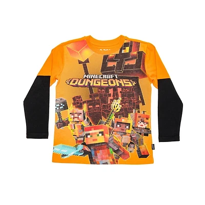 Minecraft Boys Dungeons Fighters Fashion Top