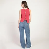 Bloom Girl Lace Back Sweater  Sizes XS-XL